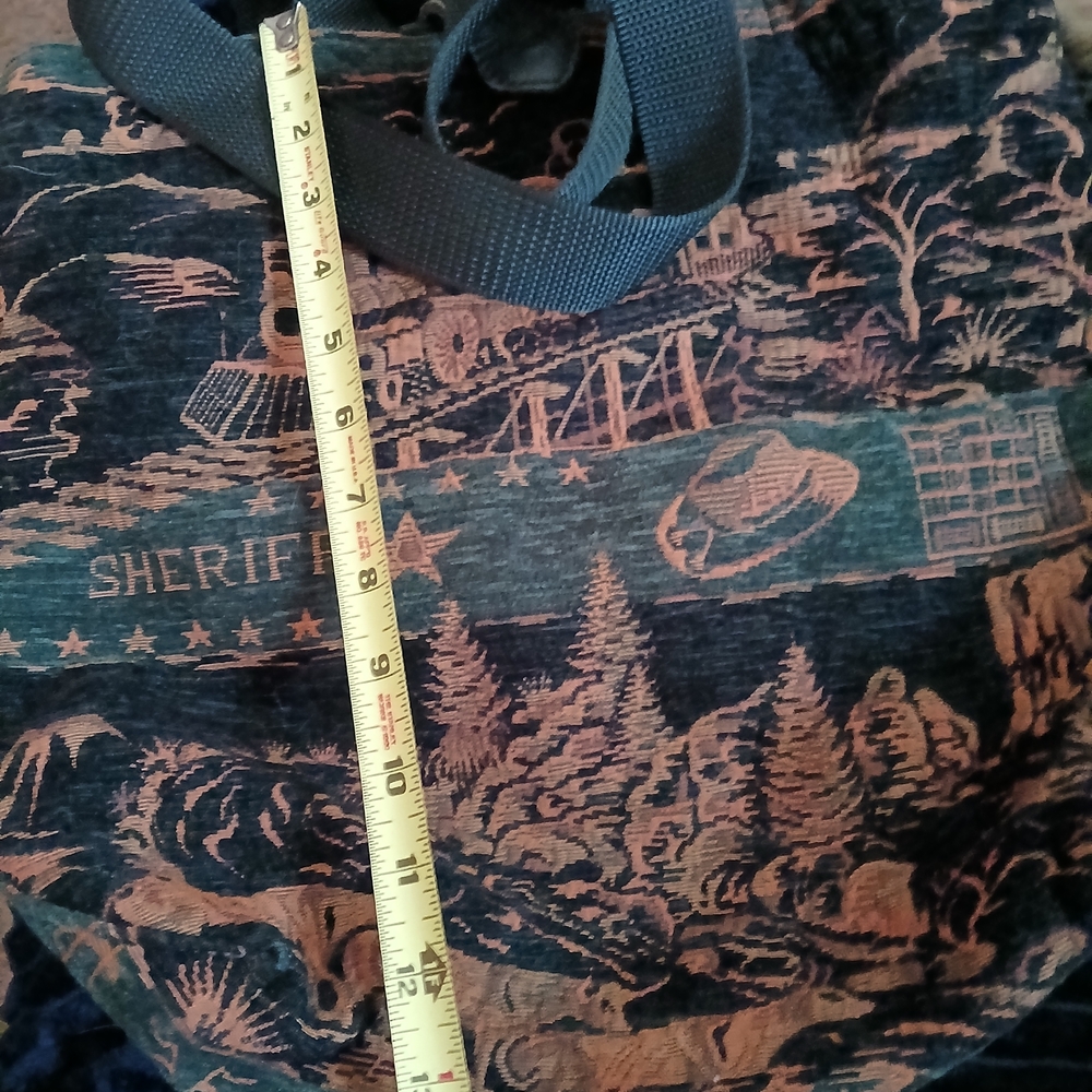Sheriff Themed Tote Bag with Blue Straps